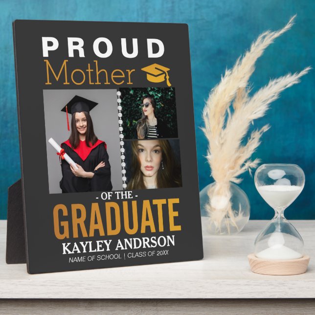 Plaque Photo Fière mère de la 3e année photos (Côté)