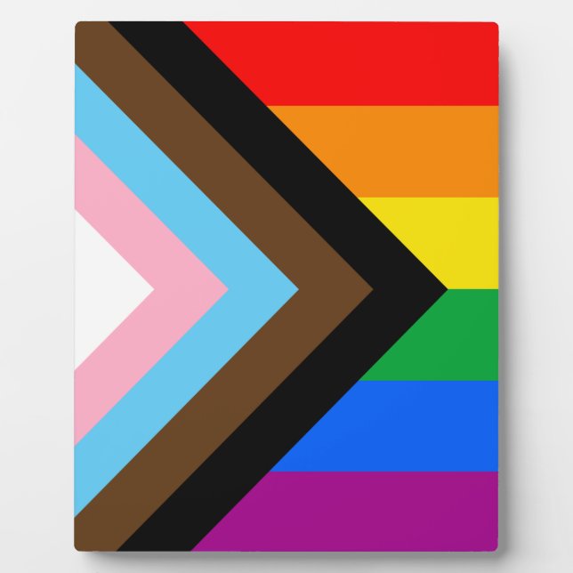 Plaque Photo Fierté de progrès LGBTQ+ (Devant)