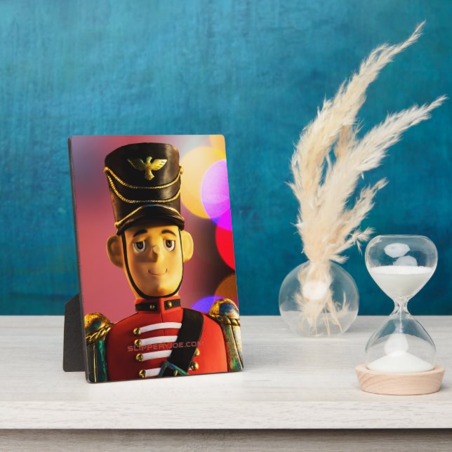 Plaque Photo figurine de soldat de jouets de Noël SlipperyJoe g (Côté)