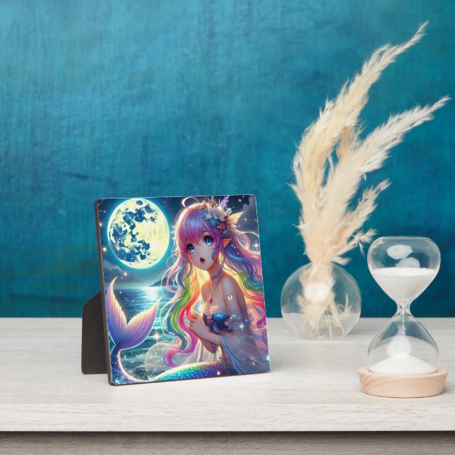 Plaque Photo Fille d'anime chantant clair de lune pixie mermaid (Insitu)