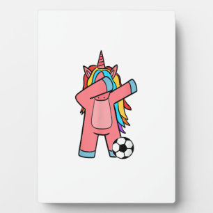 Plaque Photo Fille de football Femmes Football Licorne Ballon d
