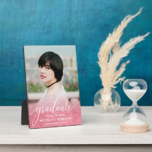 Plaque Photo Fille Parties scintillant rose Ombre Girly Photo G