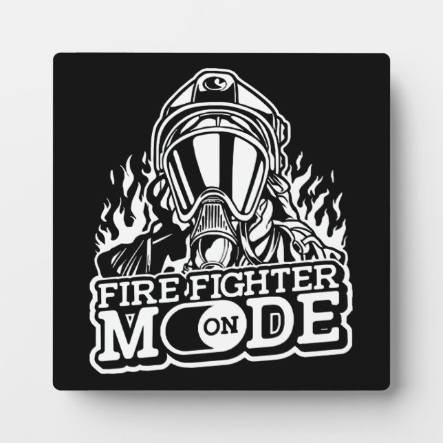 Plaque Photo Firefighter Mode On (Devant)