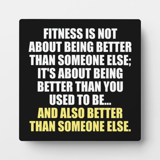 Plaque Photo Fitness Funny Motivational (Devant)