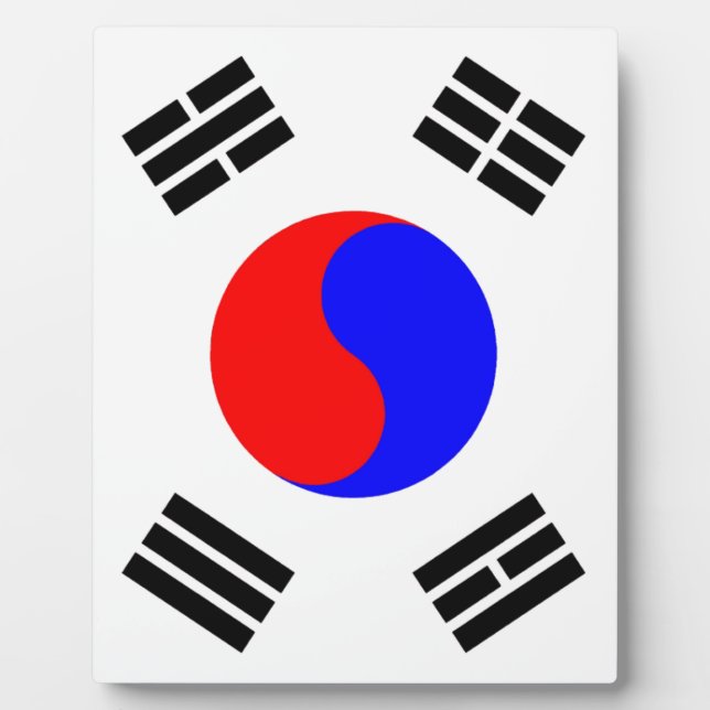Plaque Photo Flag of South Korea (Devant)