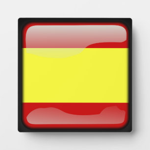 Plaque Photo Flag of Spain