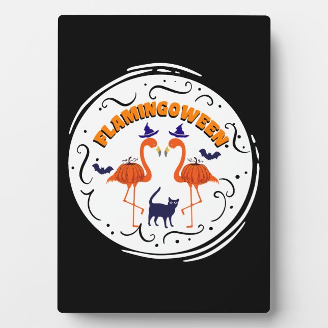 Plaque Photo Flamingoween Vintage (Devant)