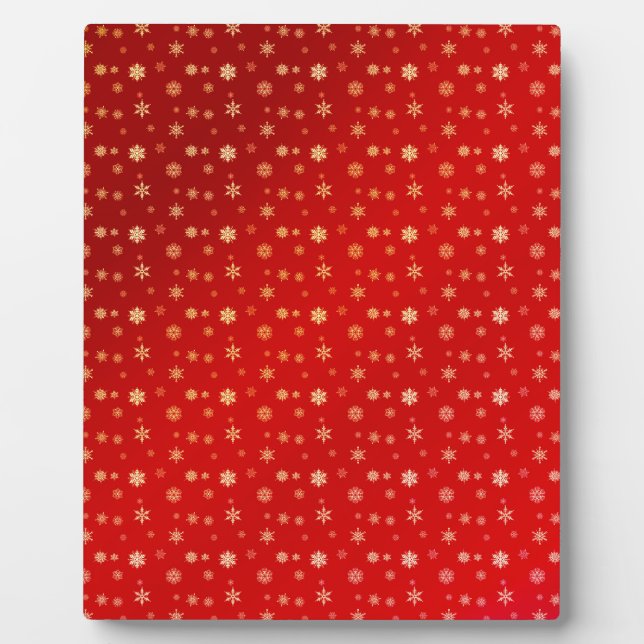 Plaque Photo Flammes de neige sur rouge (Devant)