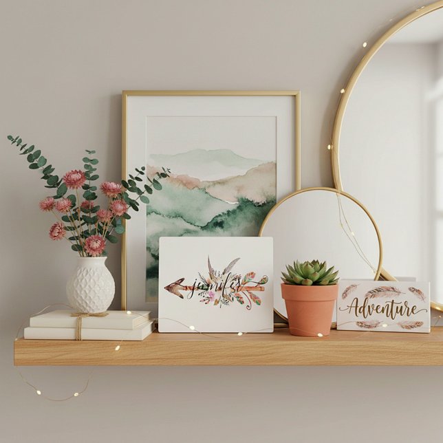 Plaque Photo Flèche florale personnalisée  (Créateur téléchargé)