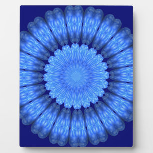 Plaque Photo Fleur abstraite bleue