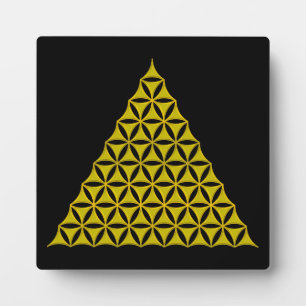 Plaque Photo Fleur de la vie / Blume des Lebens - or pyramide