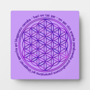Plaque Photo Fleur de la vie - Moola Mantra - violet