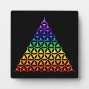 Plaque Photo Fleur de vie / Blume des Lebens - chakra pyramidal