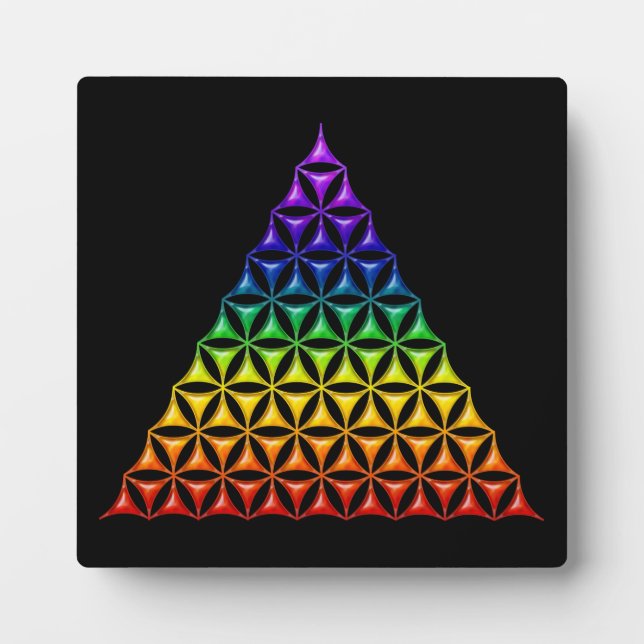 Plaque Photo Fleur de vie / Blume des Lebens - chakra pyramidal (Devant)