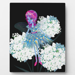 Plaque Photo Fleur Fairy Art par LeahG bleu rose noir blanc