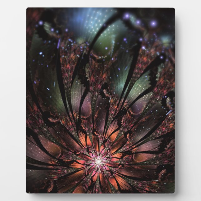 Plaque Photo Fleur imaginaire fractale douce et tendresse (Devant)