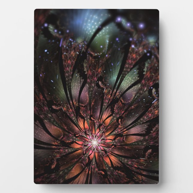 Plaque Photo Fleur imaginaire fractale douce et tendresse (Devant)