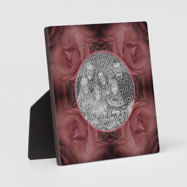 Plaque Photo Fleur Rouge Nature Ajouter Votre Photo (Recto)