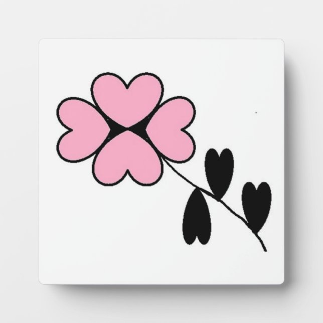 PLAQUE PHOTO FLEURS CARDIAQUES ROSES (Devant)