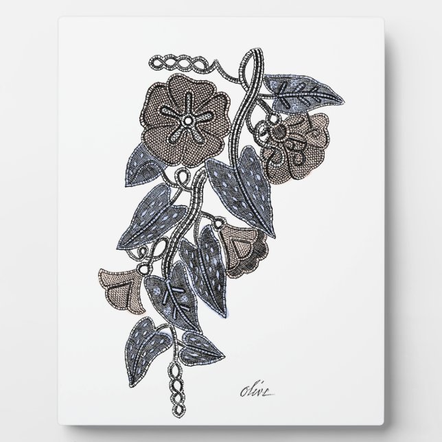 Plaque Photo Fleurs de dentelle (Devant)