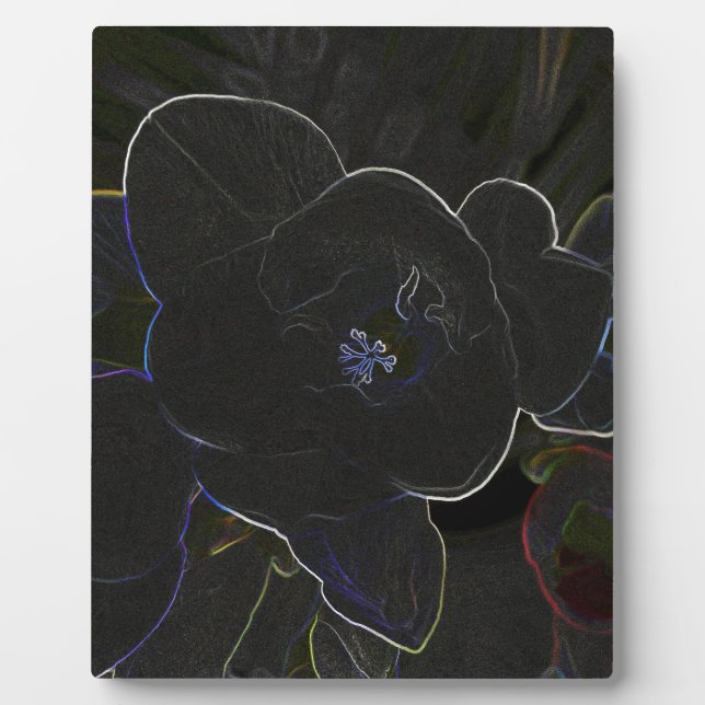 Plaque Photo fleurs de freesia en contour (Devant)