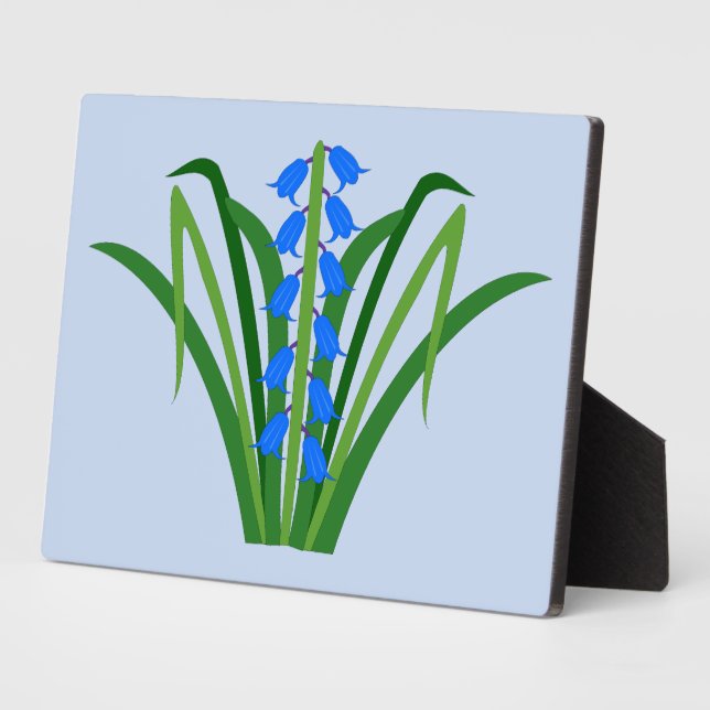 Plaque Photo Fleurs de Jacinthe Bleue Garçon Printemps (Côté)