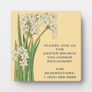 Plaque Photo Fleurs de Narcisse Art Nouveau – Pâques