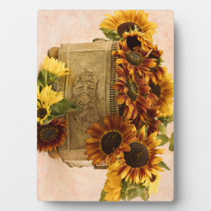 Plaque Photo Fleurs De Soleil Orange Dans Panier En Tin