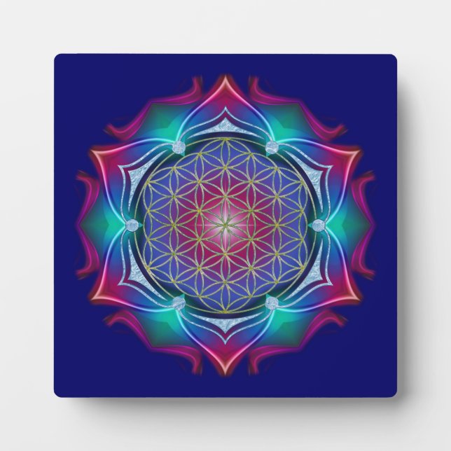 Plaque Photo FLEURS DE VIE / Blume des Lebens - Mandala IV (Devant)