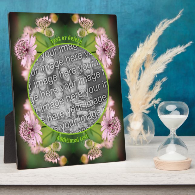 Plaque Photo Fleurs délicates Créez votre propre photo (Côté)