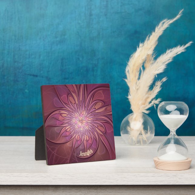 Plaque Photo Fleurs fractales modernes abstraites Nom Couleurs  (Insitu)