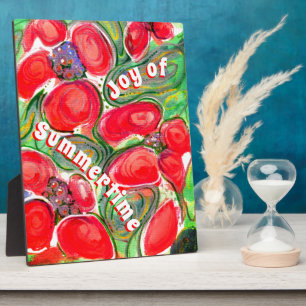 Plaque Photo Fleurs rouges Joie de la fantaisie d'été
