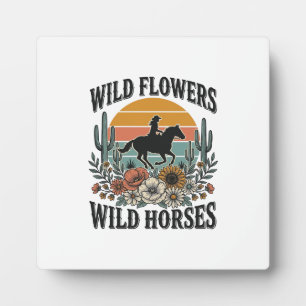 Plaque Photo Fleurs sauvages Chevaux sauvages Chemise florale W