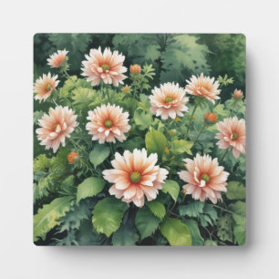 Plaque Photo Fleurs Verdure Elégante Aquarelle