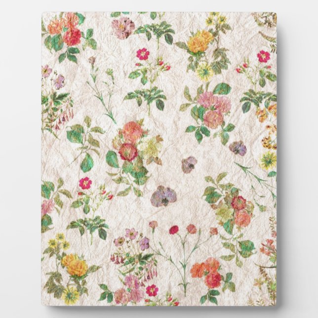 Plaque Photo Fleurs vintages (Devant)