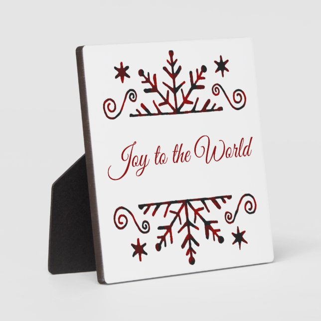 Plaque Photo Flocon à carreaux  (Recto)