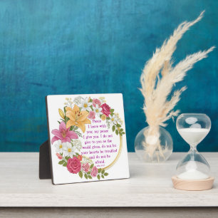 Plaque Photo Floral Jean 14:7