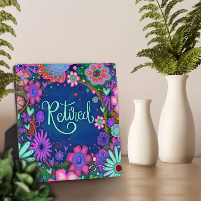 Plaque Photo Floral Retraité Whimsical Joli Inspirivé Easel (Créateur téléchargé)