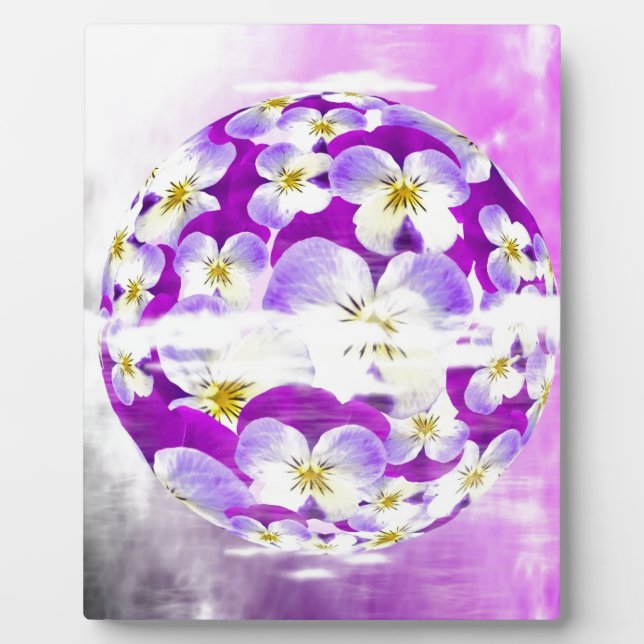 Plaque Photo Flore motif violet simple et subtile (Devant)