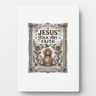 Plaque Photo Foi en Jésus Art Populaire Foi Chrétienne Jésus Ar