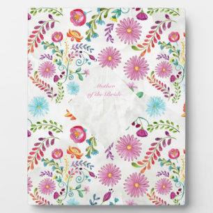 Plaque Photo Folk Flowers Mother of Bride