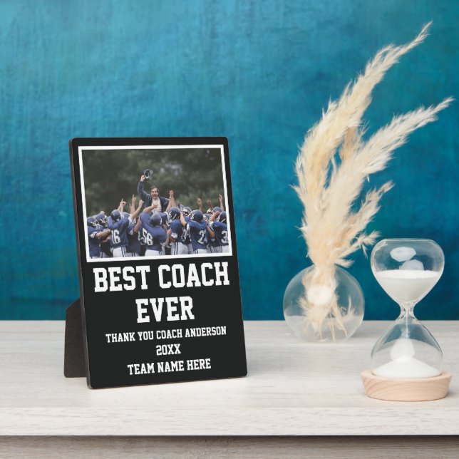 Plaque Photo Football Coach Gifts From Team Player Photo Custom (Côté)