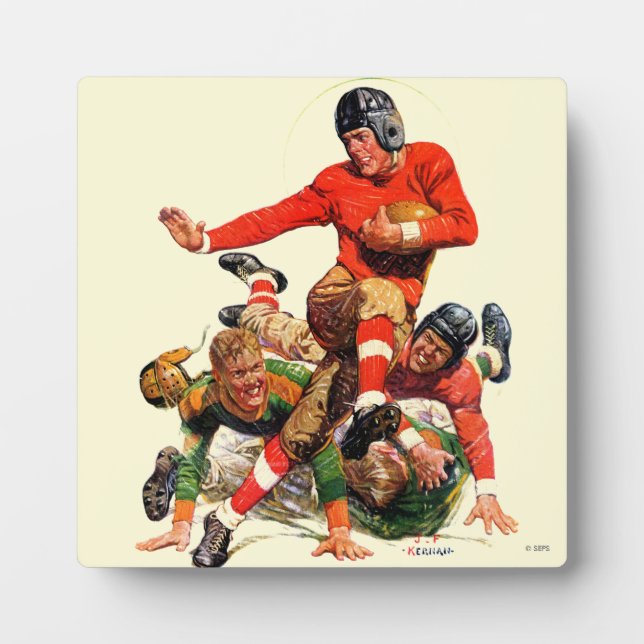 Plaque Photo Football universitaire (Devant)