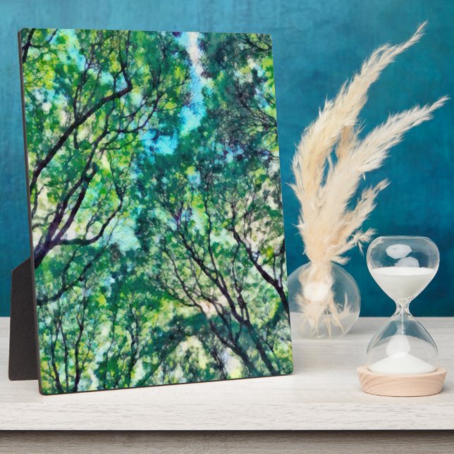 Plaque Photo Forêt verte Watercolor (Côté)