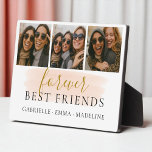 Plaque Photo Forever Best Friends Photo Collage Amitié Cadeau<br><div class="desc">Célébrez votre lien indéfectible avec une plaque de collage photographique qui honore le rire,  la loyauté et les souvenirs de toute une vie. Un cadeau émouvant qui transforme vos moments partagés en un hommage durable à l'amitié.</div>