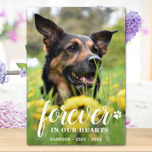 Plaque Photo Forever In Hearts Photo Personnalisée Pet Memorial
