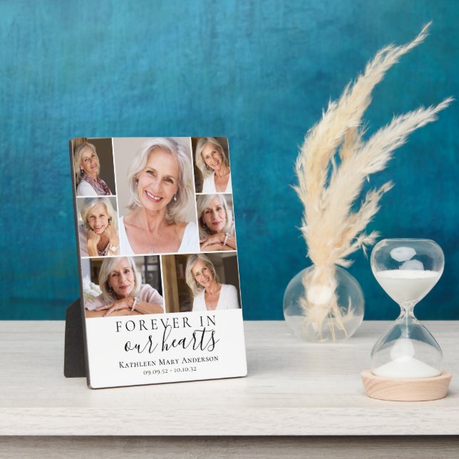 Plaque Photo Forever in Our Hearts Photo Sympathy Memorial Plaq (Côté)