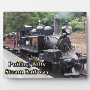 Plaque Photo Fouffler Billy Train à vapeur historique en Austra
