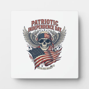 Plaque Photo Foulard Patriotique Rocker Old Glory Musique Rock