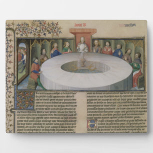 Plaque Photo Fr.120 f.524v Les Chevaliers de la Table Ronde de